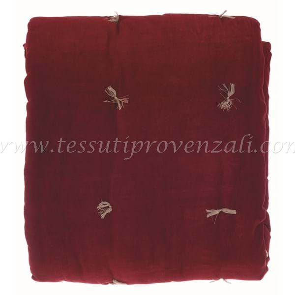 Trapuntino fondoletto Blanc Mariclo’ serie "Amour Fou" in velluto colore rosso cm 150 x 200