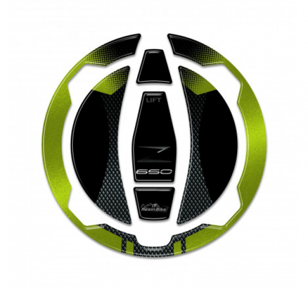 ADESIVO 3D PROTEZIONE TAPPO SERBATOIO COMPATIBILE CON KAWASAKI Z650 2021 VERDE