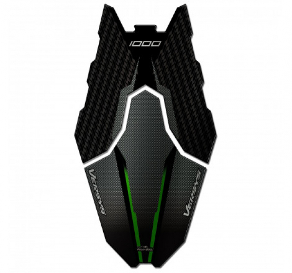ADESIVO 3D PARASERBATOIO COMPATIBILE KAWASAKI VERSYS 1000 2019-2020 VERDE METAL