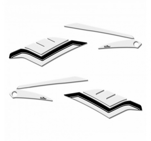 ADESIVI 3D PROTEZIONI LATERALI BOOMERANG 01 COMPATIBILI CON YAMAHA XMAX 2014