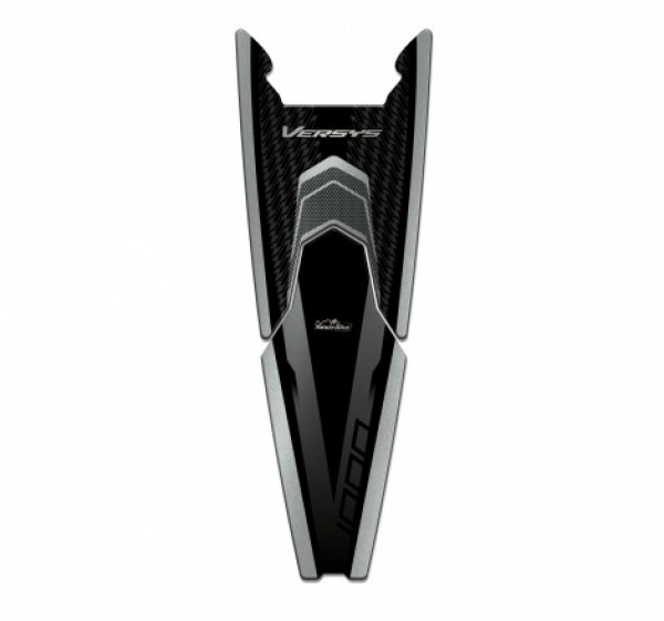 ADESIVO 3D PARASERBATOIO COMPATIBILE KAWASAKI VERSYS 1000 2021 ARGENTO METAL